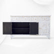 Buffet Floral Incrustation De Nacre Bleu Clair