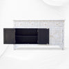 Buffet Floral Incrustation De Nacre Bleu Clair