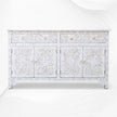Buffet Floral Incrustation De Nacre Bleu Clair