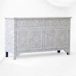 Buffet Floral Incrustation De Nacre Bleu Clair