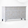 Buffet Floral Incrustation De Nacre Bleu Clair