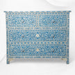 Mother Of Pearl Inlay Floral Chest Of Four Drawers Turquoise 3