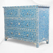 Mother Of Pearl Inlay Floral Chest Of Four Drawers Turquoise 1