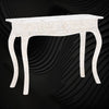 Mother Of Pearl Inlay 1 Drawer French Style Console White 5