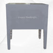 Mother Of Pearl Inlay Bedside 2 Drawer Lotus Design Grey 5