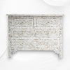 Mother Of Pearl Inlay Floral Chest Of Four Drawers Ivory 5