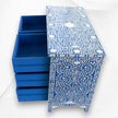 Mother Of Pearl Inlay Floral Chest Of Four Drawers Blue 2