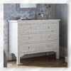 Mother Of Pearl Inlay Floral Chest Of Four Drawer White