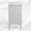Mother Of Pearl Inlay Floral Chest Of Four Drawer White 1