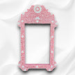 Pink Mother Of Pearl Inlay Floral Circle Mirror 3
