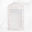 Mother Of Pearl Inlay Floral Crested Mirror White