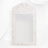 Mother Of Pearl Inlay Floral Crested Mirror White