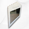 Mother Of Pearl Inlay Floral Crested Mirror White Large 1