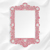 Mother Of Pearl Inlay Scalloped Mirror Pink 2