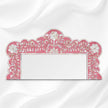 Mother Of Pearl Inlay Scalloped Mirror Pink 1