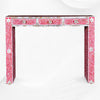 Mother Of Pearl Inlay Floral Console Table Pink 2