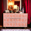 MOP Inlay Moroccan 6 Drawer Chest Orange 1