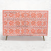 MOP Inlay Moroccan 6 Drawer Chest Orange 4