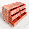 MOP Inlay Moroccan 6 Drawer Chest Orange 3