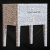 MOP Inlay Floral 2 Drawer Bedside Long Leg Grey 2