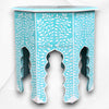 Naomi Bone Inlay Octagonal Large Side Table Mint Green 4