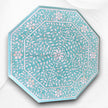 Naomi Bone Inlay Octagonal Large Side Table Mint Green 2