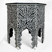 Naomi Bone Inlay Octagonal Large Side Table Pink 3