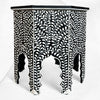 Naomi Bone Inlay Octagonal Large Side Table Pink 3