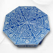 Naomi Bone Inlay Octagonal Large Side Table Blue 2