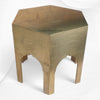 Naomi Brass Embossed Octagonal Large Side Table 3