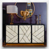 Nola Full Bone Inlay 3 Door Credenza Black