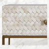 Handcrafted Nora Herringbone Bone Inlay Bedside – Premium Nightstand