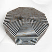 Octagonal MOP Inlay Coffee Table Black 5