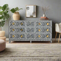 Bone Inlay 9 Drawer Sideboard