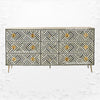 Optical Bone Inlay 9 Drawer Chest Black 1