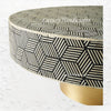 Optical Bone Inlay Coffee Table Black 3