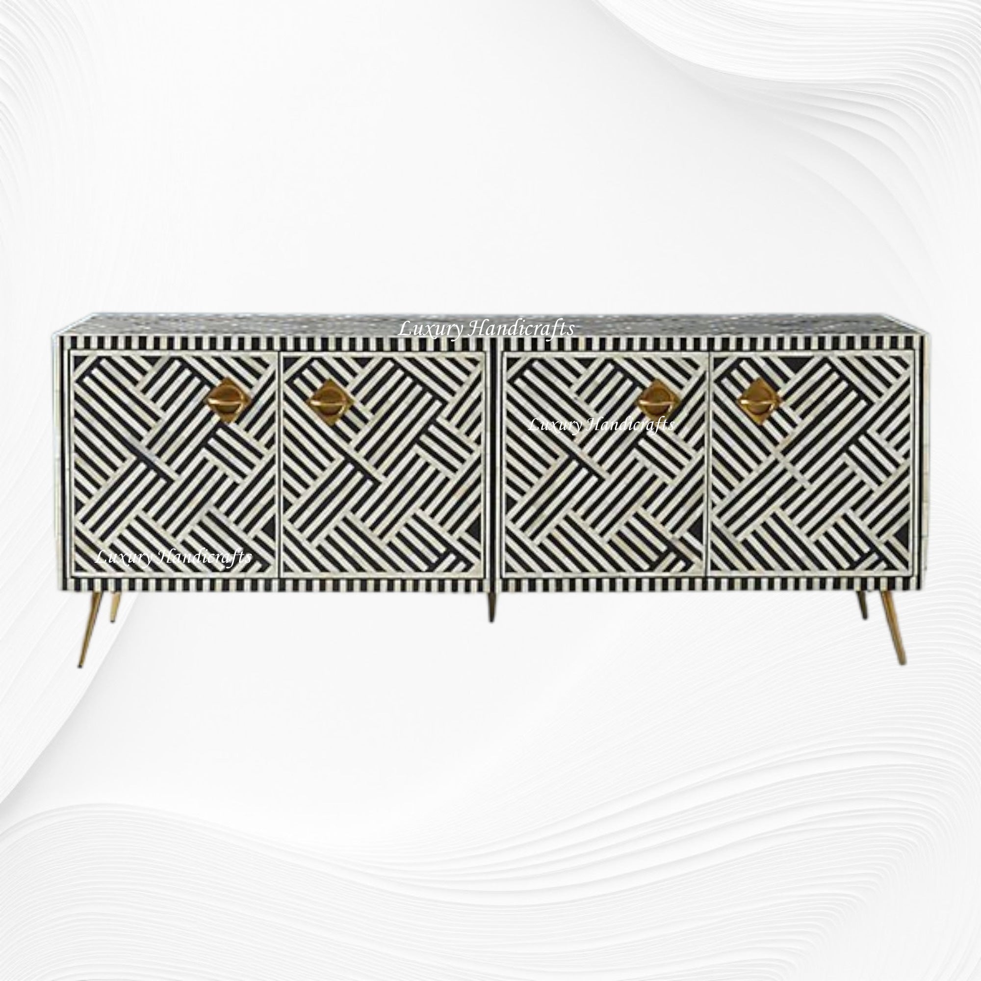 Optical Bone Inlay Media Console Black