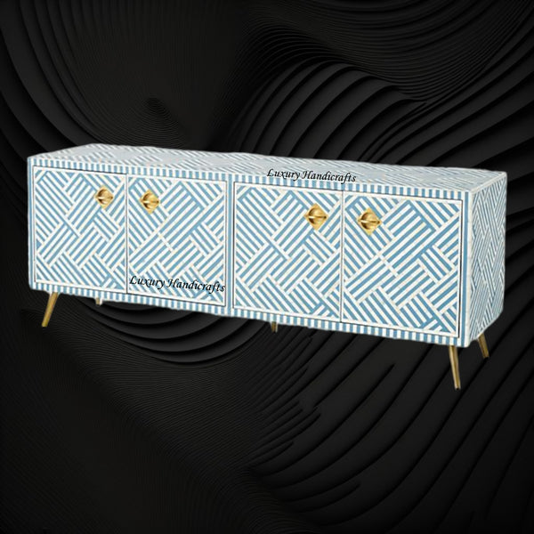Optical Bone Inlay Media Console Sky Blue