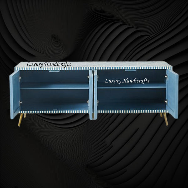 Optical Bone Inlay Media Console Sky Blue