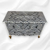 Optical Estelle Bone Inlay 2 Drawer Chest Black 3