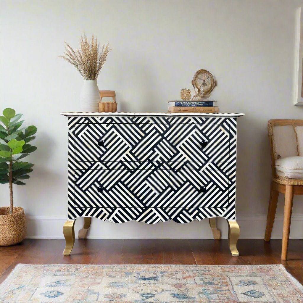 Buy Handmade Bone Inlay Chest Of Drawers and Dresser – Luxury Handicraft