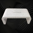Optical Waterfall Bone Inlay Coffee Table White 6