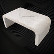 Optical Waterfall Bone Inlay Coffee Table White 3