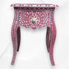 Chevet français avec incrustation de nacre rose, 1 tiroir, motif floral