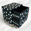 Polka Dot Bone Inlay Bedside Black 3