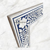 Premium Bone Inlay Floral Mirror Blue