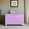 Purple Mother Of Pearl Inlay Chest Of 7 Drawers Large