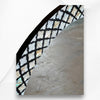 Quatrefoil MOP Inlay Round Mirror Black 3