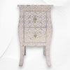Quote Mother Of Pearl Inlay Bedside 2 Drawer White