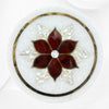 Red Carnelian Flower Table Top Round 4